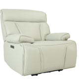 Benelli Leather Power Zero G Recliner - Fog - Additional View 1