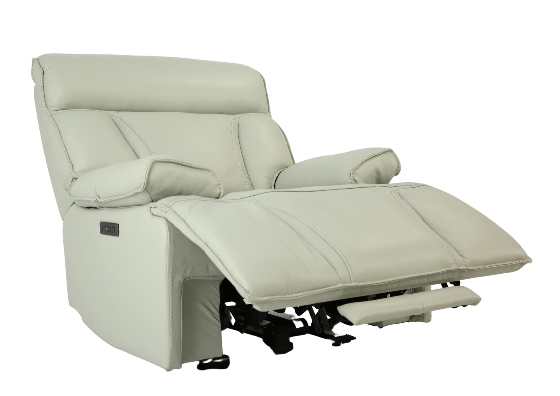 Benelli Leather Power Zero G Recliner - Fog - Additional View 2
