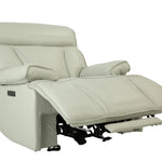 Benelli Leather Power Zero G Recliner - Fog - Additional View 2
