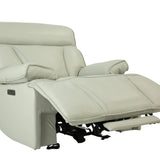 Benelli Leather Power Zero G Recliner - Fog - Additional View 2