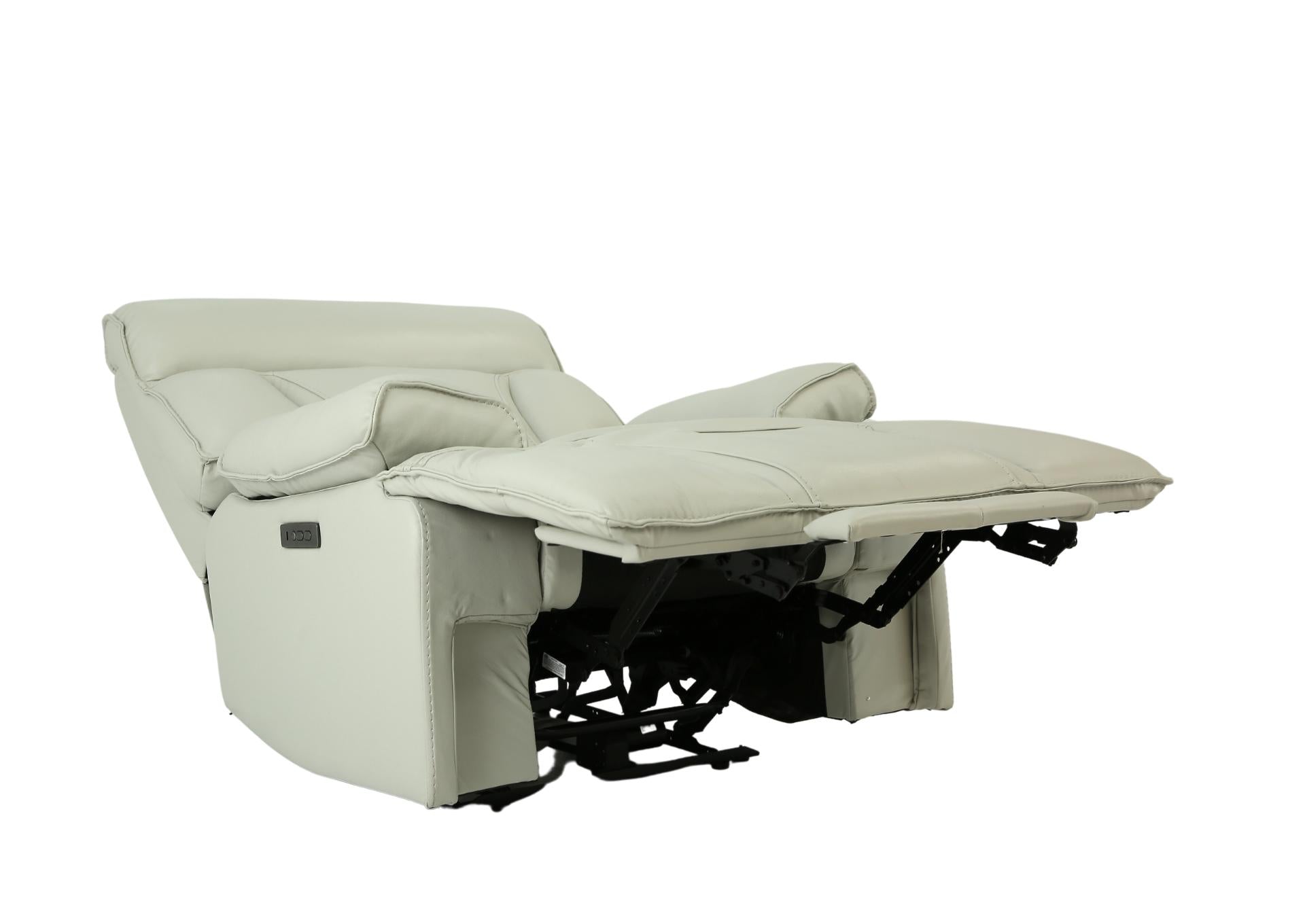 Benelli Leather Power Zero G Recliner - Fog - Additional View 3