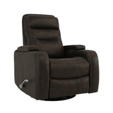 Pecos Dark Swivel Glider Recliner - Brown - Additional View 1