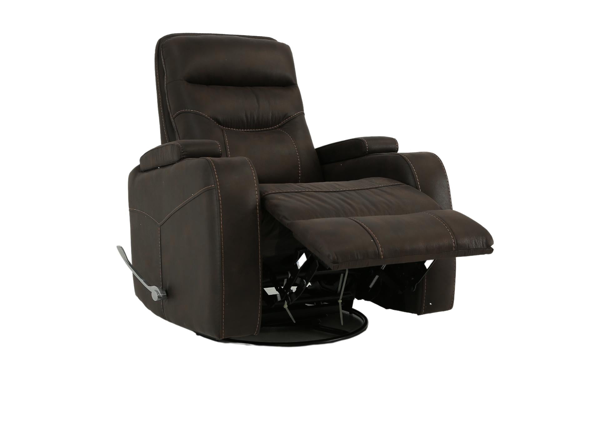 Pecos Dark Swivel Glider Recliner - Brown - Additional View 2