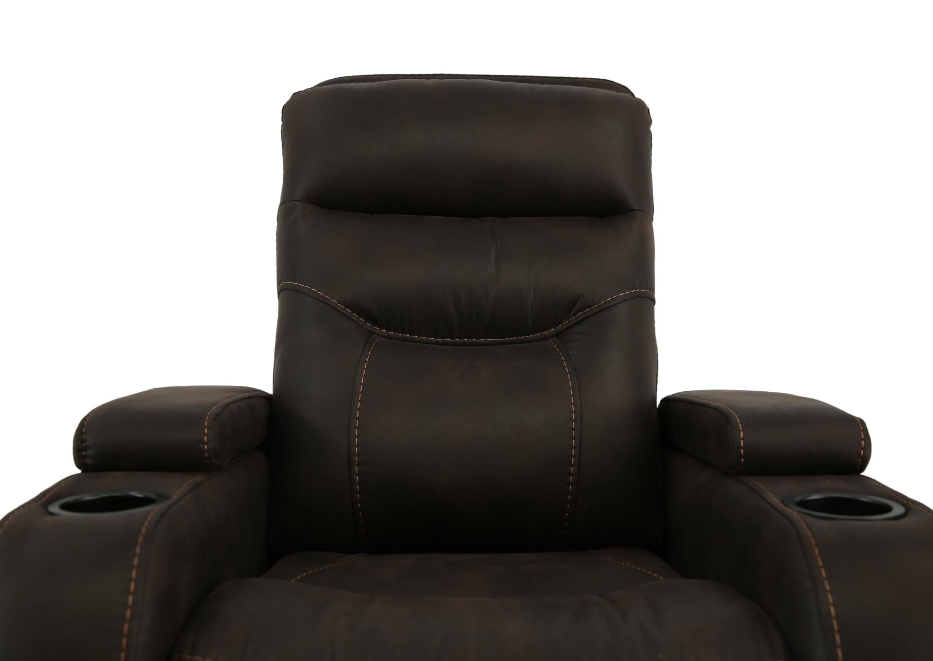Pecos Dark Swivel Glider Recliner - Brown - Additional View 3