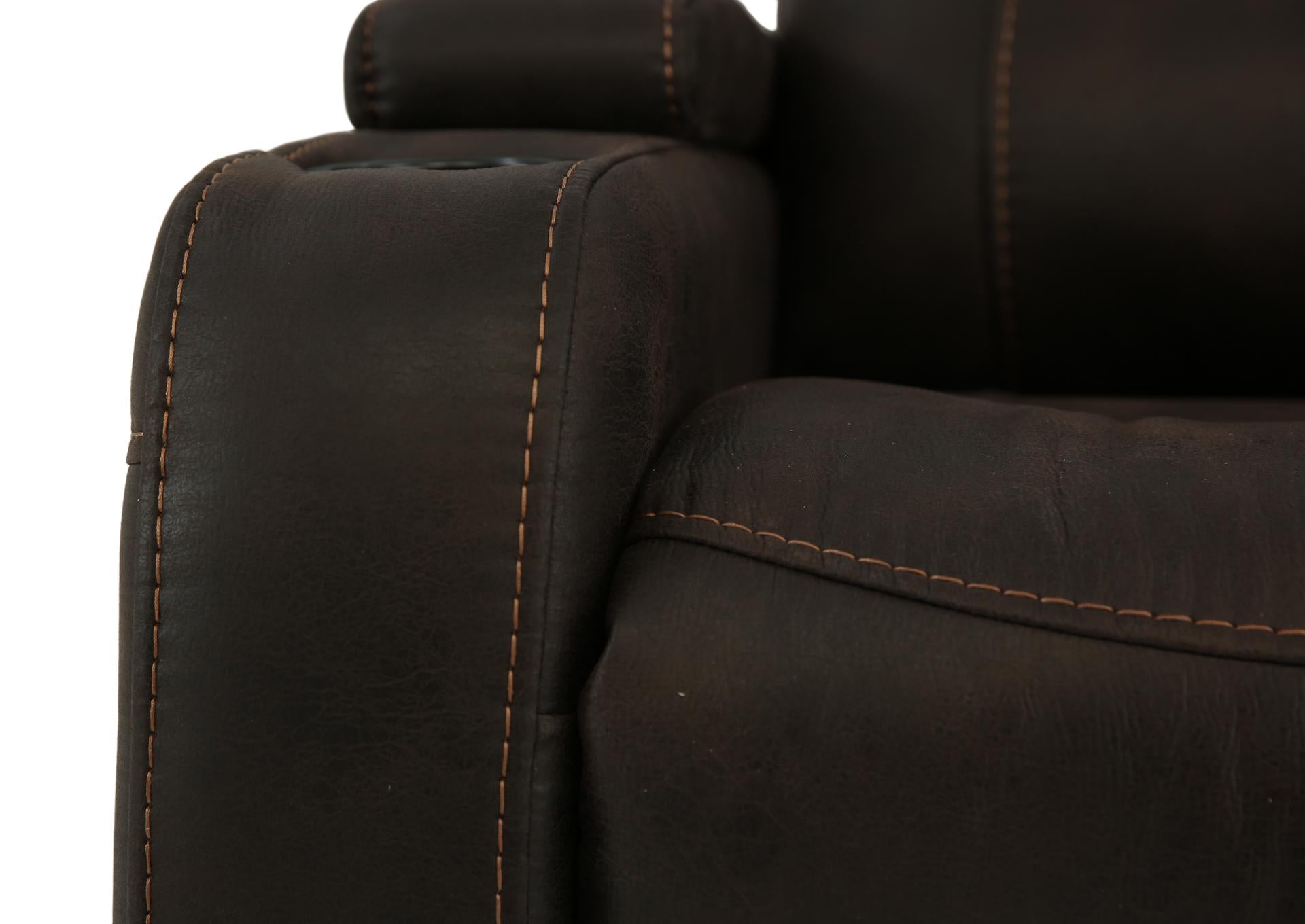 Pecos Dark Swivel Glider Recliner - Brown - Additional View 4