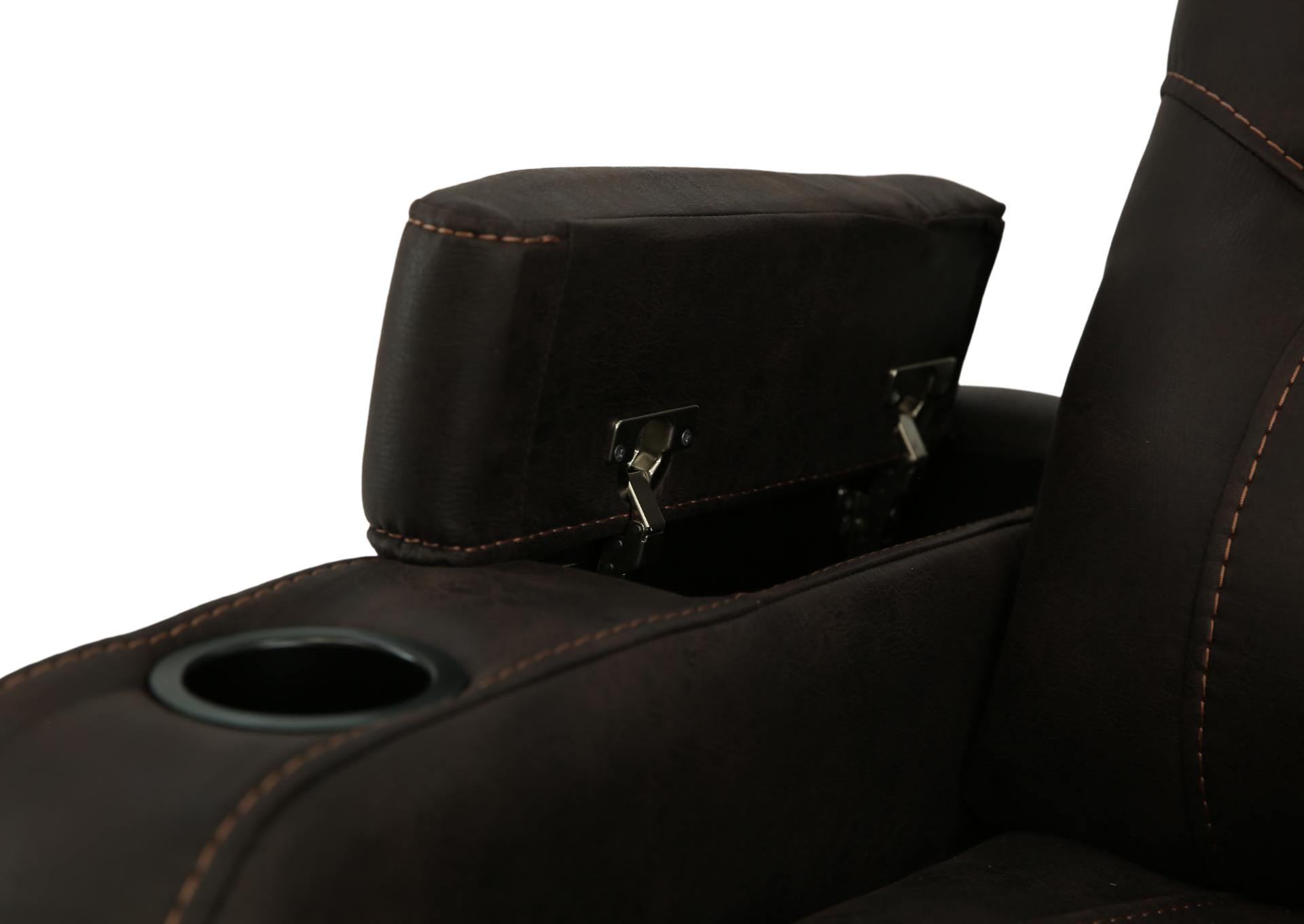 Pecos Dark Swivel Glider Recliner - Brown - Additional View 6