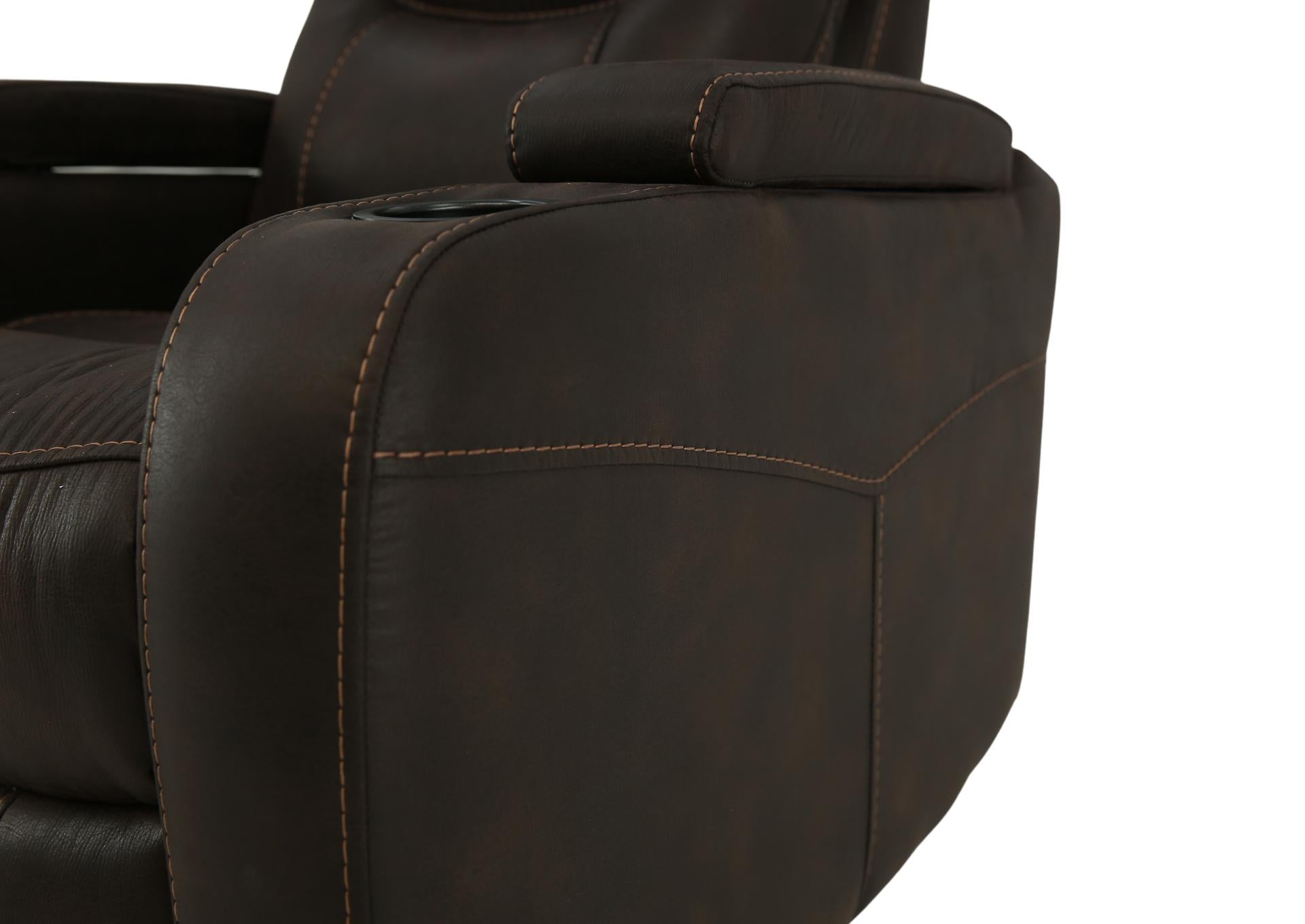 Pecos Dark Swivel Glider Recliner - Brown - Additional View 7