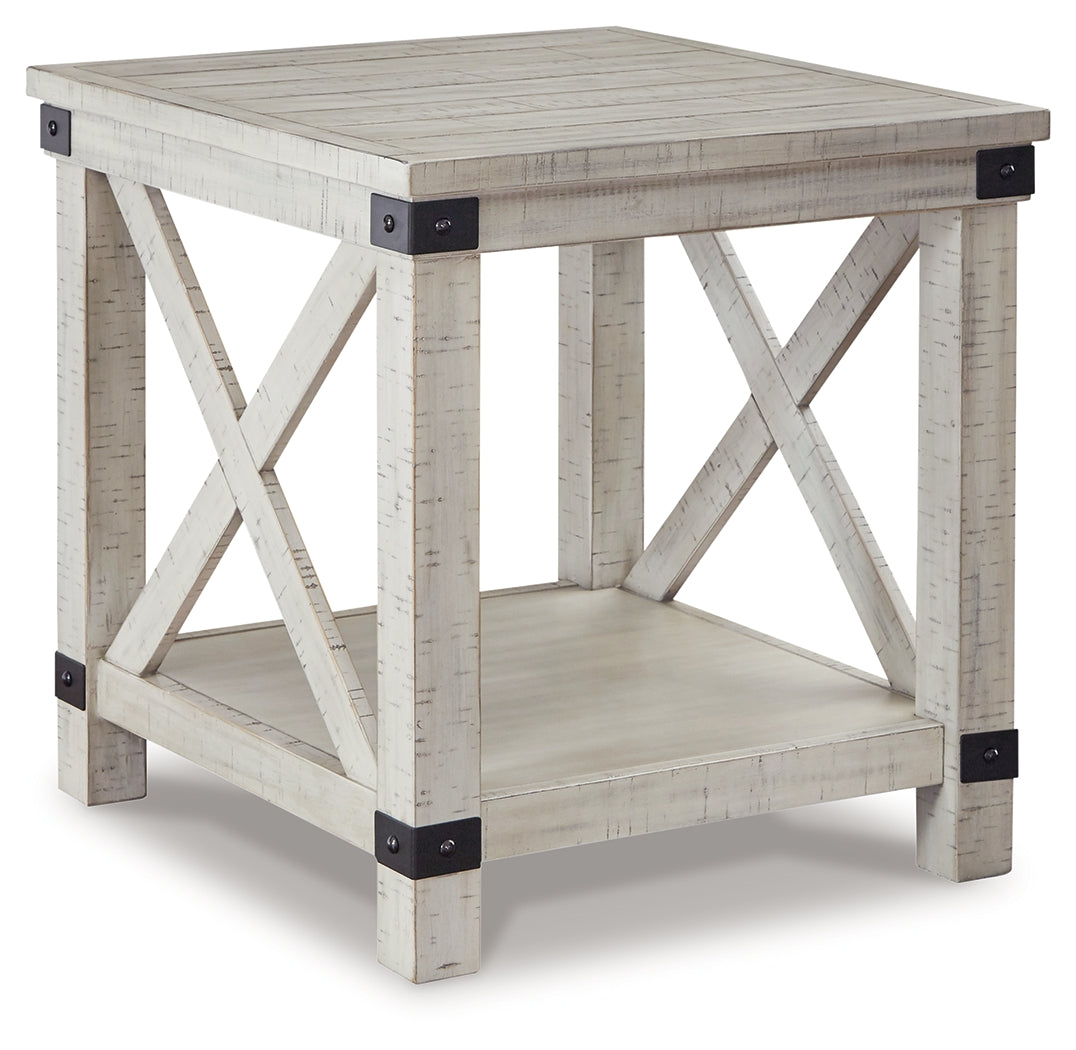 Ashley Furniture - CARYNHURST RECT END TABLE - Beige Wood - Tables