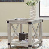 Ashley Furniture - CARYNHURST RECT END TABLE - Beige Wood - Tables - Additional View 1