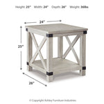 Ashley Furniture - CARYNHURST RECT END TABLE - Beige Wood - Tables - Additional View 3