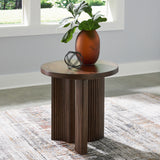 Ashley Furniture - KORESTONE END TABLE - Dark Brown Wood - Tables - Additional View 1