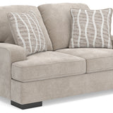 Ashley Furniture - HIGH PROFILE TAUPE LOVESEAT - Beige Fabric - Loveseats