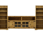 Lawman 72" 3 Piece Wall Unit - Medium Wax