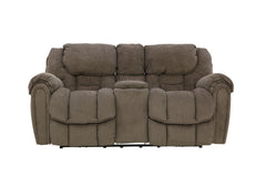 Baxter Power Loveseat With Console - Taupe
