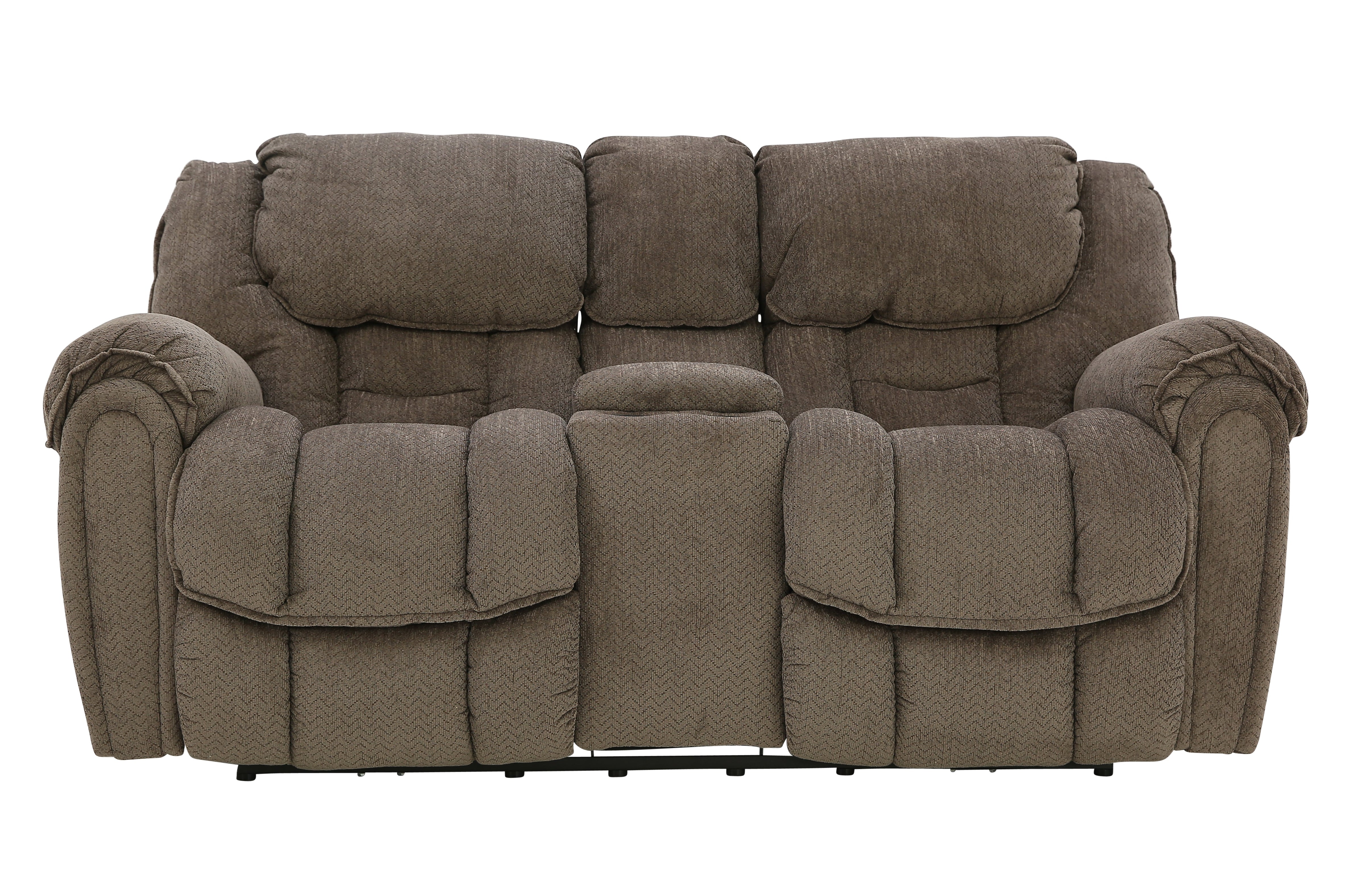 Baxter Power Loveseat With Console - Taupe