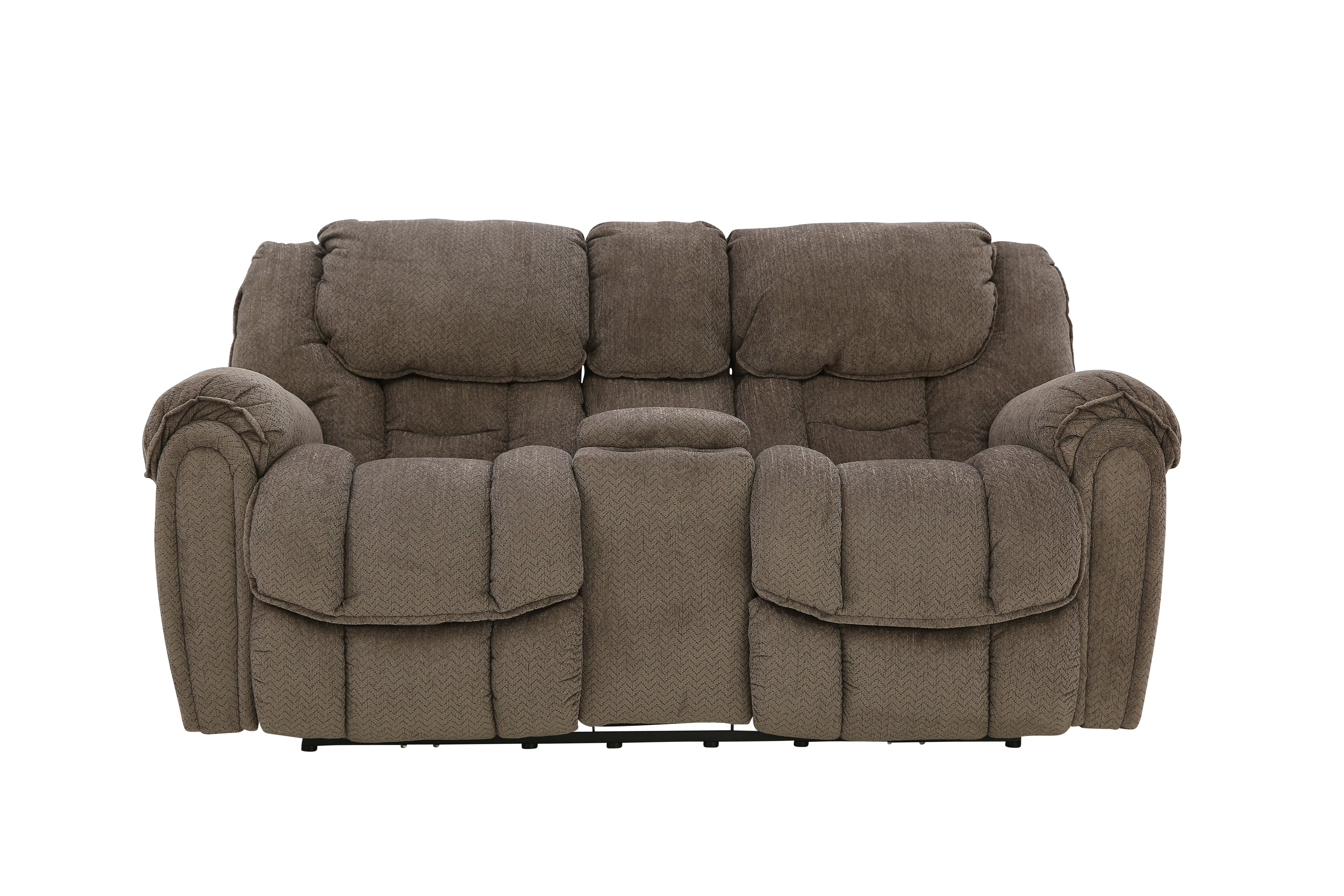 Baxter Power Loveseat With Console - Taupe