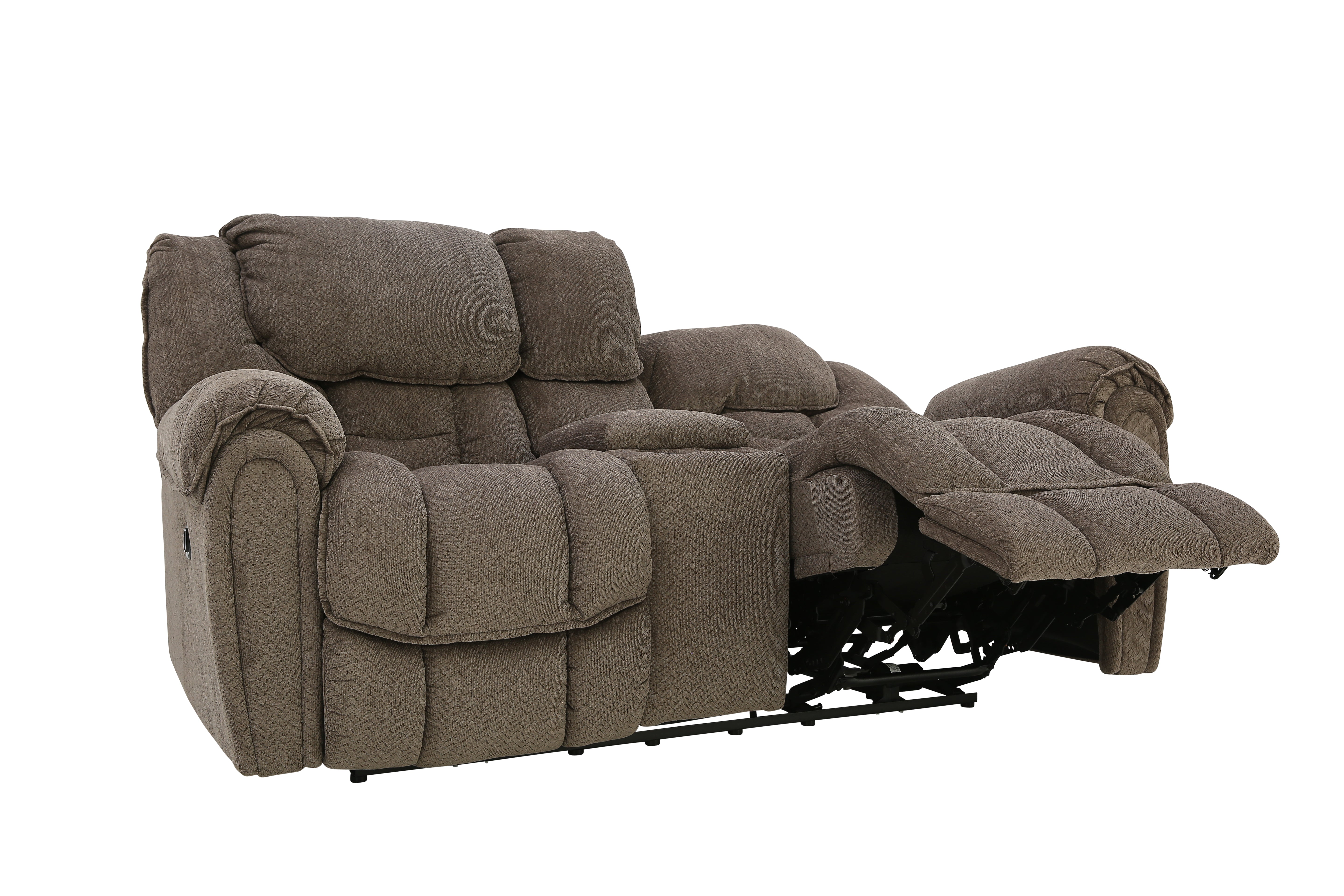 Baxter Power Loveseat With Console - Taupe - Additional View 1