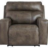 Game Plan Concrete Leather 2P Power Recliner