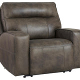 Game Plan Concrete Leather 2P Power Recliner