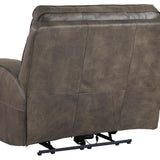 Game Plan Concrete Leather 2P Power Recliner