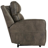Game Plan Concrete Leather 2P Power Recliner