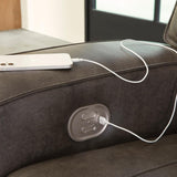 Game Plan Concrete Leather 2P Power Recliner