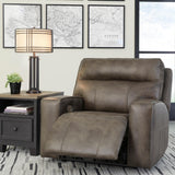 Game Plan Concrete Leather 2P Power Recliner