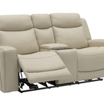 Adeline Leather Power Loveseat With Console - Pristine - Additional View 2