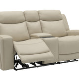 Adeline Leather Power Loveseat With Console - Pristine - Additional View 2