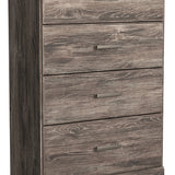 Ashley Furniture - Ralinski 4 Drawer Chest - Brown - Gray Wood - Chests