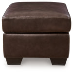 Ashley Furniture - Santorine Ottoman - Dark Brown Leather Match - Ottomans - Additional View 3