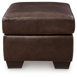 Ashley Furniture - Santorine Ottoman - Dark Brown Leather Match - Ottomans - Additional View 3