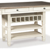 Ashley Furniture - Bolanburg Counter Table - Beige Wood - Tables