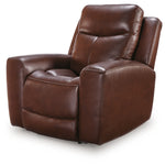 Ashley Furniture - MOMENTUM MAHOGANY LEATHER 2P POWER RECLINER WITH ADJUSTABLE HEADREST - Dark Brown Leather Match - Recliners - Additional View 4