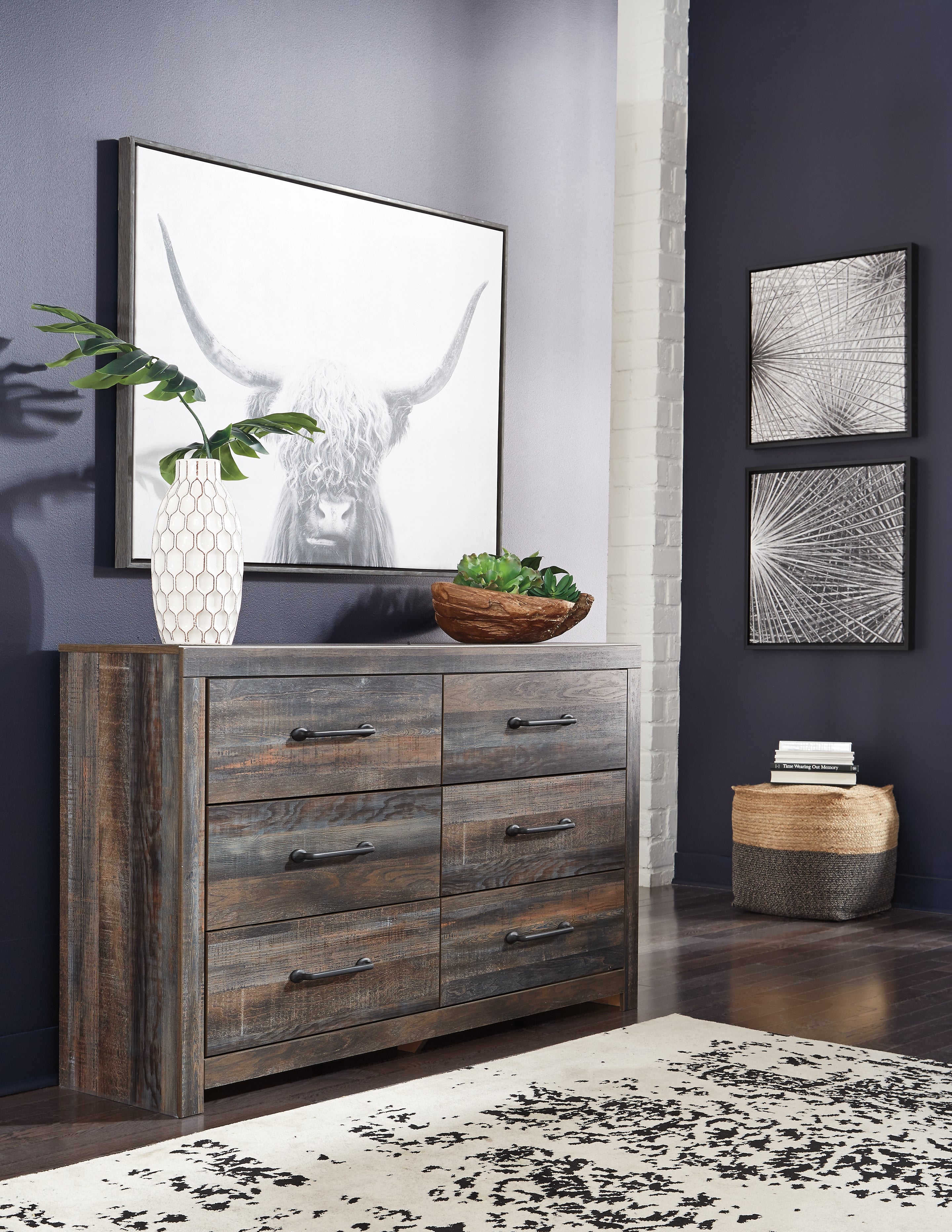Ashley Furniture - Drystan Dresser - Brown - Beige Wood - Dresser & Mirror - Additional View 1