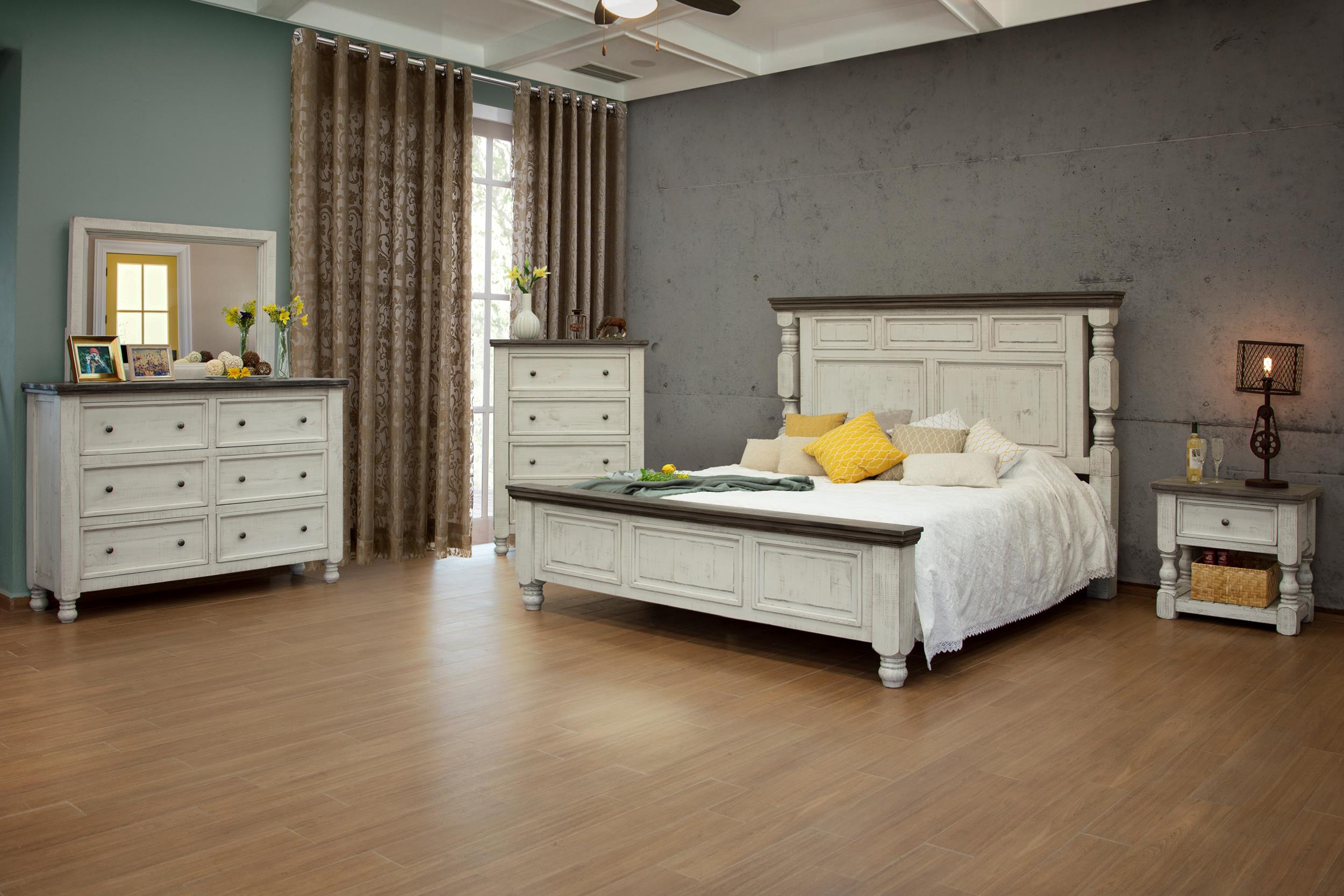 International Furniture Direct - STONE CHEST - Beige|Dark Gray Wood - Chests - Additional View 1
