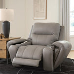 Ashley Furniture - TRENDSETTER PWR RECLINER W/ AUDIO - Gray Leather Match - Recliners - Additional View 8
