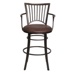 Steve Silver Furniture - Bayview 30" Swivel Bar Chair - Dark Brown Wood - Stools