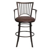 Steve Silver Furniture - Bayview 30" Swivel Bar Chair - Dark Brown Wood - Stools