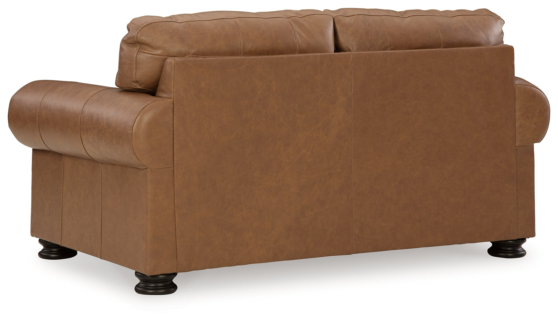 Ashley Furniture - CARIANNA CARAMEL LEATHER LOVESEAT - Light Brown Leather Match - Loveseats - Additional View 4