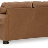 Ashley Furniture - CARIANNA CARAMEL LEATHER LOVESEAT - Light Brown Leather Match - Loveseats - Additional View 4