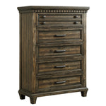 Elements International - MCCOY CHARCOAL CHEST - Dark Brown|Dark Gray Wood - Chests