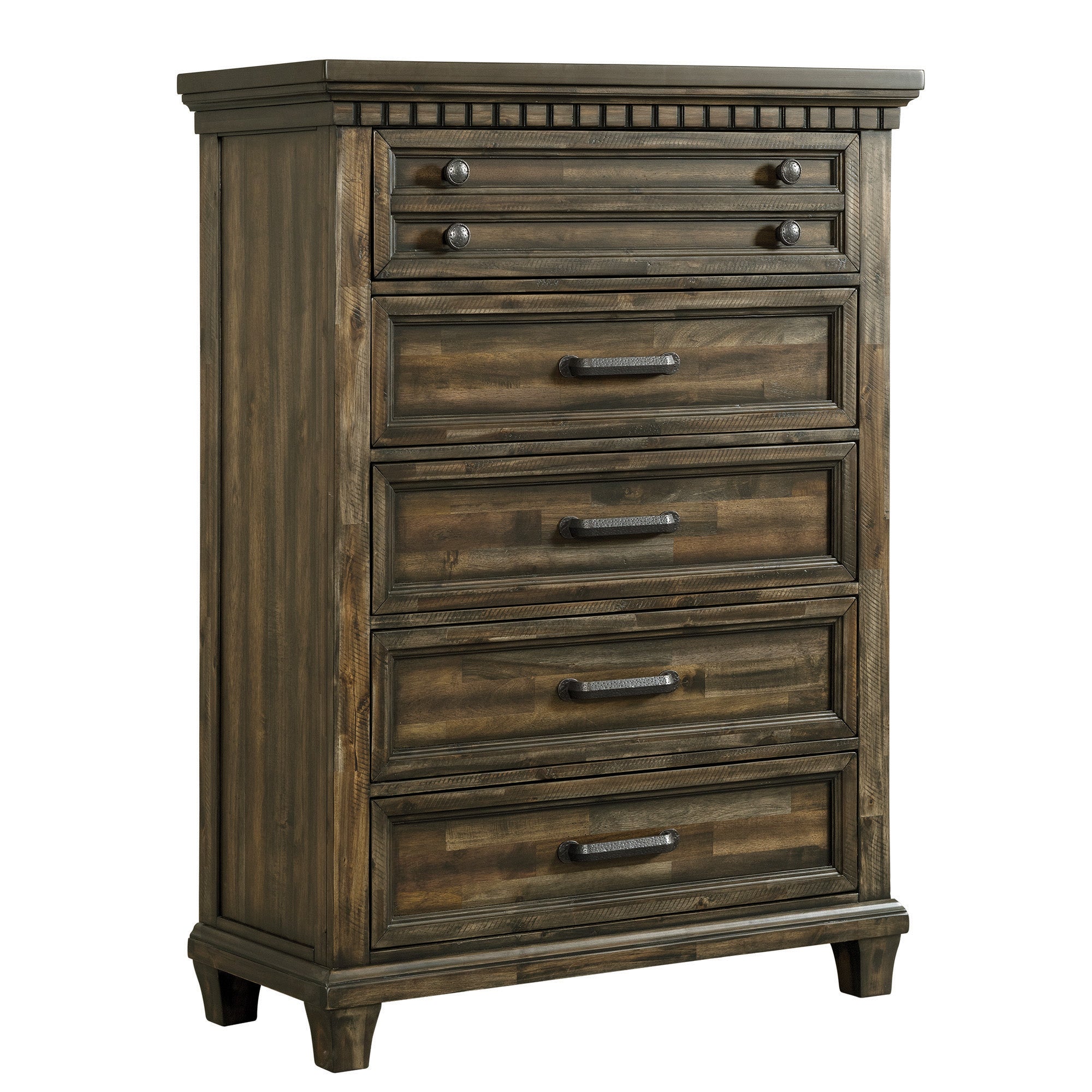 Elements International - MCCOY CHARCOAL CHEST - Dark Brown|Dark Gray Wood - Chests