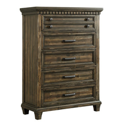 Elements International - MCCOY CHARCOAL CHEST - Dark Brown|Dark Gray Wood - Chests