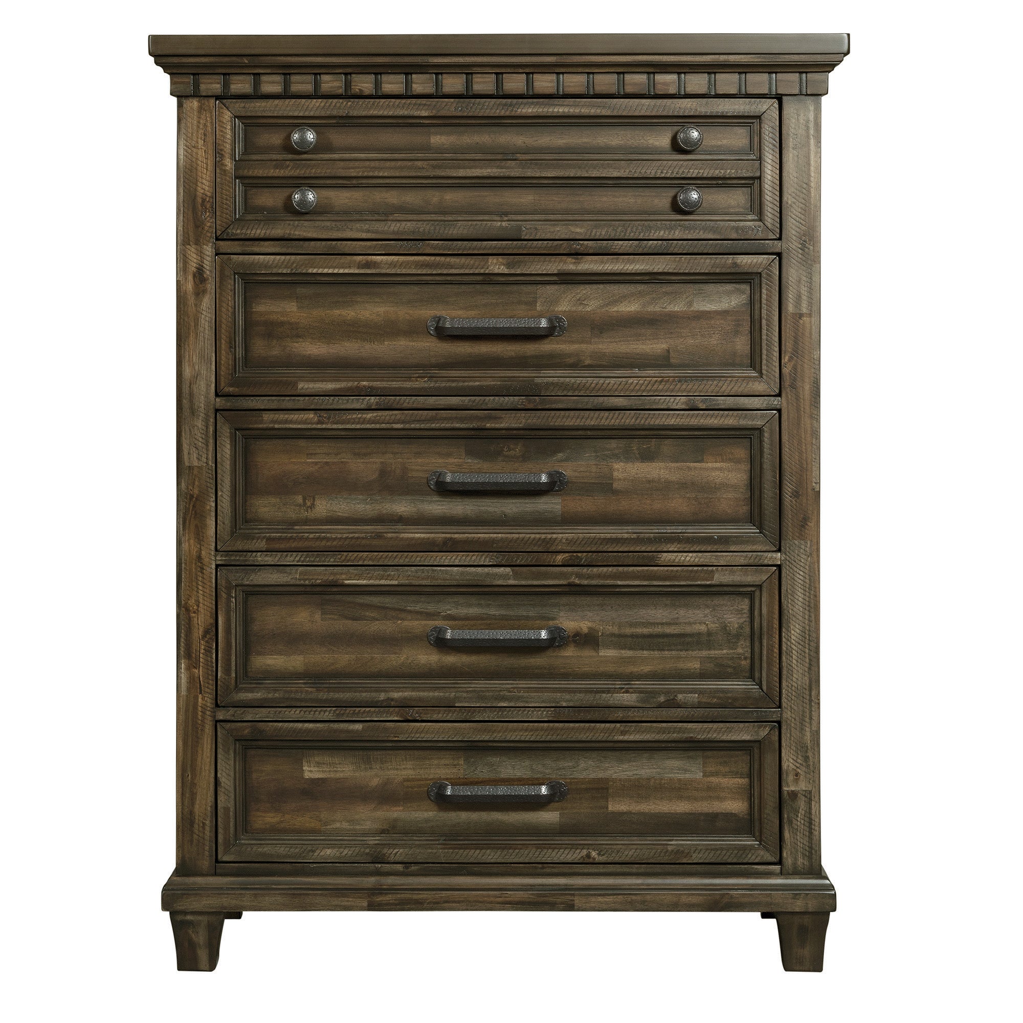 Elements International - MCCOY CHARCOAL CHEST - Dark Brown|Dark Gray Wood - Chests - Additional View 1