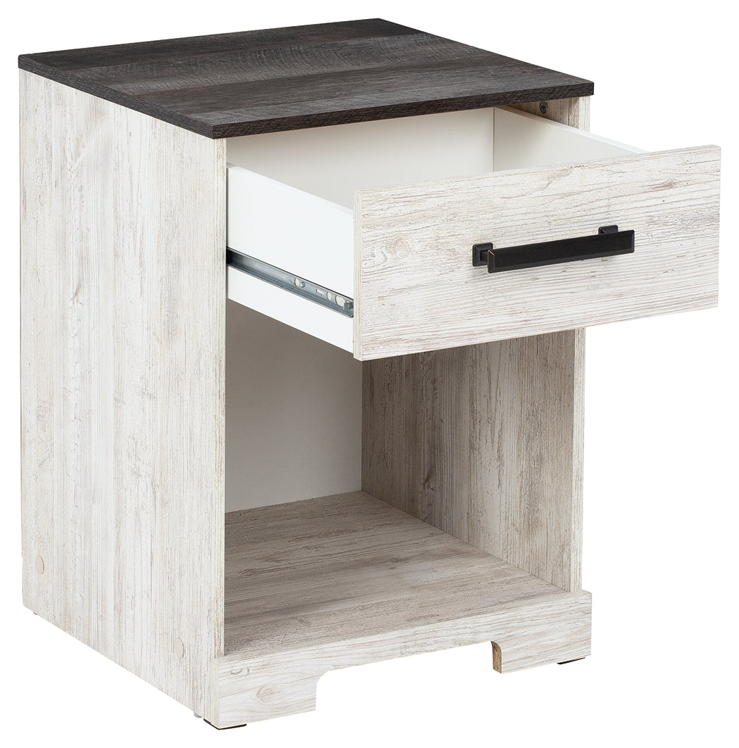 Ashley Furniture - SHAWBURN 1 DRAWER NIGHTSTAND - Light Brown Wood - Nightstands - Additional View 2