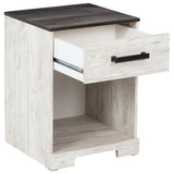 Ashley Furniture - SHAWBURN 1 DRAWER NIGHTSTAND - Light Brown Wood - Nightstands - Additional View 2