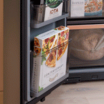 Café Energy Star 22.9 Cu. Ft. Smart Counter-Depth Quad-Door Refrigerator In Platinum Glass With Dual-Dispense Autofill Pitcher - Platinum Glass - Pearl Silver - Refrigerators - Additional View 27