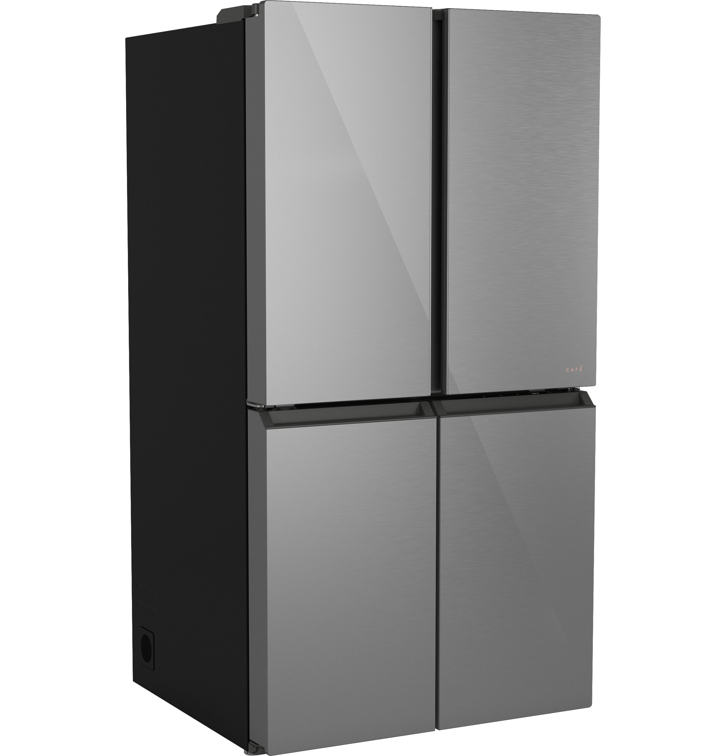 Café Energy Star 22.9 Cu. Ft. Smart Counter-Depth Quad-Door Refrigerator In Platinum Glass With Dual-Dispense Autofill Pitcher - Platinum Glass - Pearl Silver - Refrigerators - Additional View 30