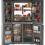 Café Energy Star 22.9 Cu. Ft. Smart Counter-Depth Quad-Door Refrigerator In Platinum Glass With Dual-Dispense Autofill Pitcher - Platinum Glass - Pearl Silver - Refrigerators - Additional View 2